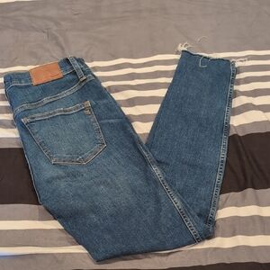 Madewell High Rise Skinny Jeans Raw Hem Size 27 NWOT